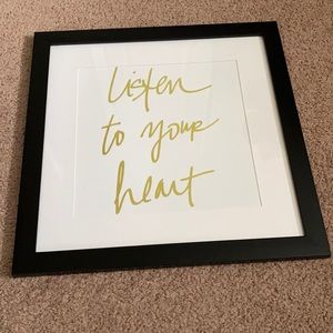 Listen to your heart wall decor